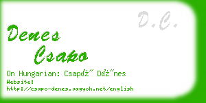 denes csapo business card